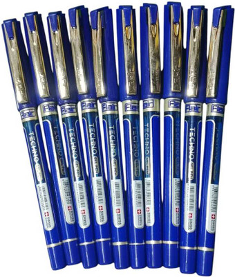 Techno 1 Gel Pen(Pack of 10, Ink Color - Blue)
