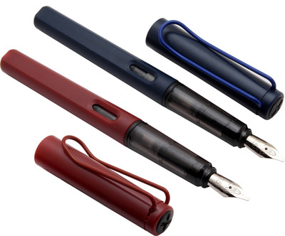 Ledos Luoshi 1.5 mm Straight Cut Nib Calligraphy Fountain Pen(Pack of 2, Ink Color - Converter System)