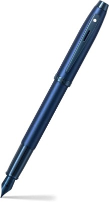 SHEAFFER Gift 100 Satin Blue With PVD Blue Trim (Medium Tip) Fountain Pen(Black)