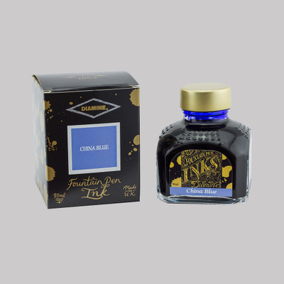 DIAMINE CHINA BLUE 80 ML Ink Bottle(Ink Color - Blue)