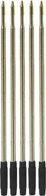 JINHAO Slim 0.6mm Smooth Writing Fine Point Ball Pen Screw Refill(Pack of 5, Ink Color - Black)