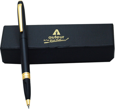 auteur Executive Collection Softy Matte Finish Black Colour With Magnetic Cap & Stylus Roller Ball Pen(Ink Color - Blue)