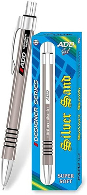 Add Gel Silver Sand Blue Pack of 10 Ball Pen(Pack of 10, Ink Color - Blue)
