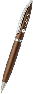 UJJi Advocate Logo Coffee Brown Colour Metal Pen with Chrome Part Ball Pen(Ink Color - Blue)