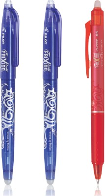 PILOT Frixion Pen combo (2Blue+1Red) Roller Ball Pen(Pack of 3)