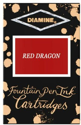 DIAMINE INK CARTRIDGES TP/18 – RED DRAGON Ink Cartridge(Ink Color - RED DRAGON)