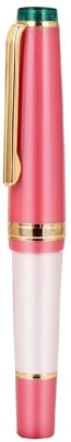 Gold Leaf Jinhao 82 Mini Fountain Pen, Smooth Writing- Pocket Pen with Converter Set Fountain Pen(Peach Pink With Gold Trim And Clip)