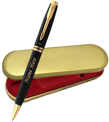 UJJi Arrow Clip Design Name Engraved Brass Material Twist Open Ball Pen(Ink Color - Blue )