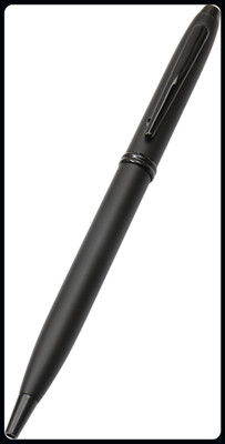 auteur Iris Matte Black Finish Premium Executive Slim Metal Body Fine Point Ball Pen(Ink Color - Blue)
