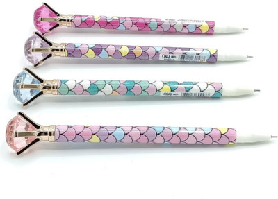 Tera13 diamond Gel Pen(Pack of 3, Ink Color - Blue)