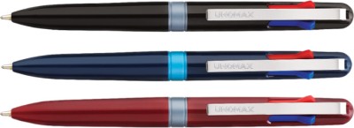 UNOMAX 4tron 4 Colour with Jet Ink Technology Ball Pen(Pack of 5, Blue, Black, Red, Green)