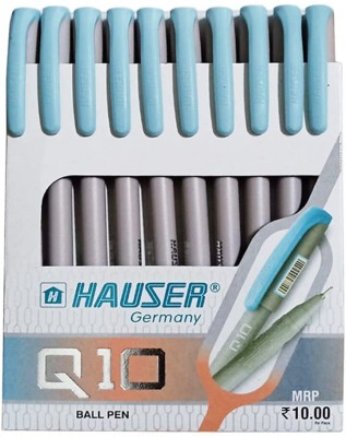 HAUSER Q10 Ball Pen Wallet Pack | 0.7 mm | Attractive Design | Smudge Free Writing Ball Pen(Pack of 20, Blue)