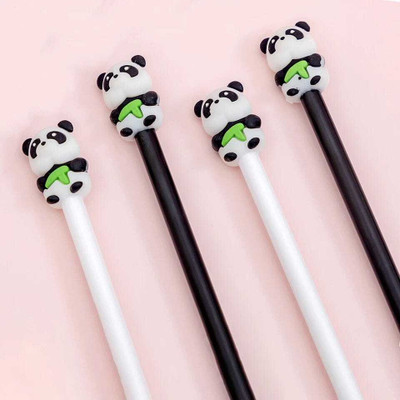 TheCubbyCart PANDA PENS / CARTOON PENS / ANIMAL PENS Gel Pen(Pack of 12, Ink Color - Blue)