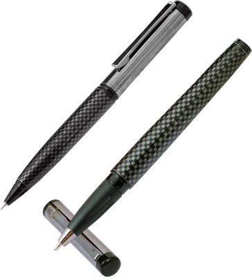 Krink B241_R044 combo Ball pen & Roller pen set Metal Body Pen Gift Set(Pack of 2, Blue)