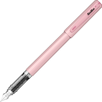 Scrikss Primeo Pink Fountain Ink Pen | Smooth Writing | Best for Beginners & Daily Use Fountain Pen(Ink Color - Pink)