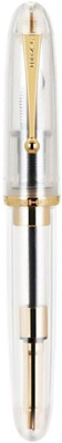 Gold Leaf Jinhao 9019 Fountain Pen, Dadao Series. Transparent Clear Acrylic (Gold Trim). Fountain Pen(Ink Color - Multiple Color)