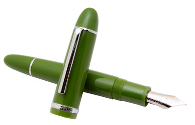 Ledos Jinhao X159 Green Color Acrylic Fine Nib With Chrome Trims Fountain Pen(Ink Color - converter system)