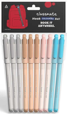 Classmate Hook Multicolor ball pen Ball Pen(Pack of 10, Ink Color - Multicolor)