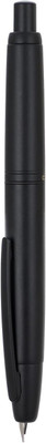 Levin Jinhao Press Capless Fountain Pen Fine Nib with Ink Converter Full Matte Black Fountain Pen(Ink Color - Black)