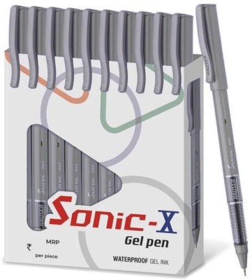 HAUSER SONIC X 10 BLACK 10 RED Gel Pen(Pack of 20, Ink Color - Black, Red)