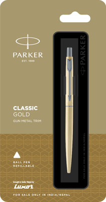 PARKER Classic Gold| Gun Metal Trim| Ball Pen(Ink Color - Blue)