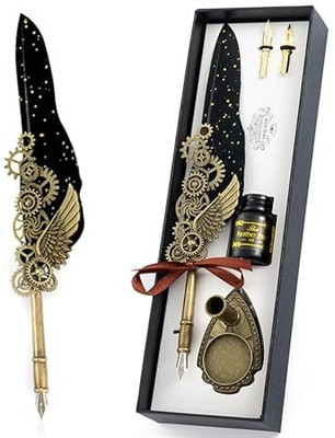 BHADIYADRA INK FEATHER PEN BLACK Marker Ink(Ink Color - Black)