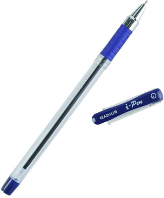 Radius i-Pen Push Cap Ball Point Pen | Tip Size 0.7 mm | Ball Pen(Pack of 3, Ink Color - Blue)