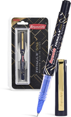 Reynolds Trimax Gold Roller Ball Pen(Ink Color - Blue)