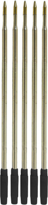 auteur Slim 0.6mm Smooth Writing Fine Point Ball Pen Screw Refill(Pack of 5, Ink Color - Black)