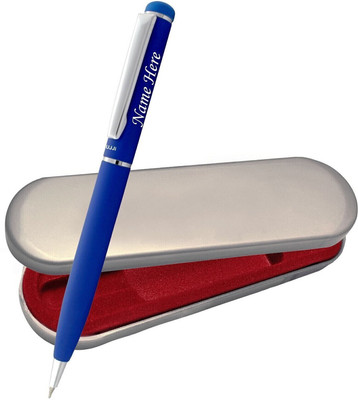 UJJi Blue Colour Name Print Slim Design Metal Ball Pen(Ink Color - Blue )