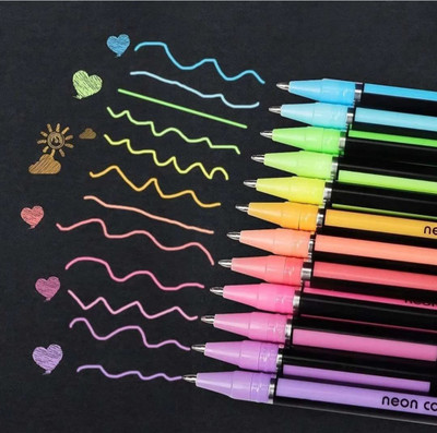 Timbktoo neon tip Nib Sketch Pen(Multicolor)