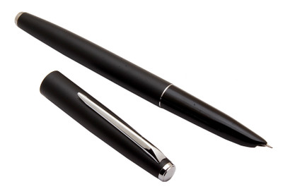 Ledos Jinhao 911 Full Matte Black Metal Body WIth Silver Clip & Hooded Fine Nib Fountain Pen(Ink Color - Converter System)