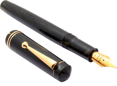 Ledos Click Aristocrat Gold Edition Black Marble Fine Nib Fountain Pen(Ink Color - converter system)