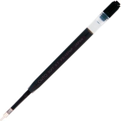 OHTO Soft oil Based Ink Pen 0.7mm [Black] PS-107NP Ball Pen Refill(Pack of 2, Ink Color - BLACK INK MADE IN JAPAN)