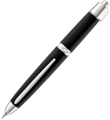 PILOT Pilot Capless LS Black Rhodium Silver Trim Fountain Pen 18Kt Gold Fine Nib Fountain Pen(Ink Color - Blue)