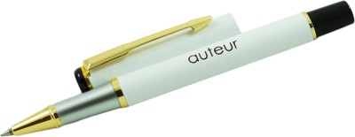 auteur Executive White Color Metal Body With Gold Plated Arrow Clip Roller Ball Pen(Blue)