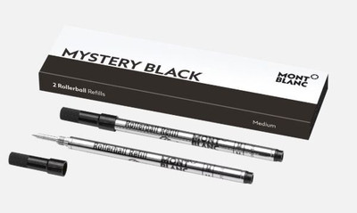 Montblanc Rollerball Refill(Pack of 2, Ink Color - MYSTERY BLACK)
