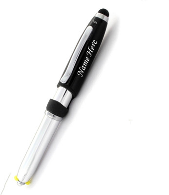 UJJi Name Pen in 4in1 Multi Use Traveller Pen Touch, Stylus, Mobile Holder & Multi-function Pen(Ink Color - Blue )