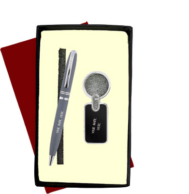 K K CROSI Name Print Combo in Metal Pen & Keychain Gift Set – Ideal for Birthdays & More Ball Pen(Pack of 2, Ink Color - Blue)