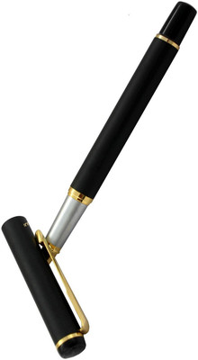 UJJi Roller Pen in Black Colour Cap Open Mechanism Roller Ball Pen(Ink Color - Blue )