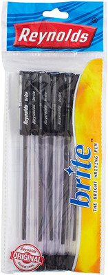 Reynolds Brite Black Ball Pen(Pack of 100, Ink Color - Black)
