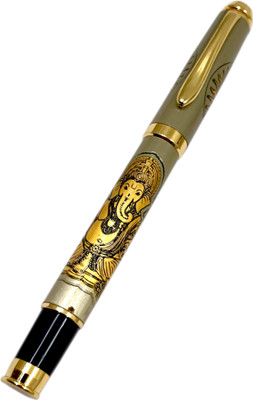 auteur Good Luck Divine Series Ganesha Pen Schmidt Blue & Black Ink Refill Roller Ball Pen(Ink Color - Blue)