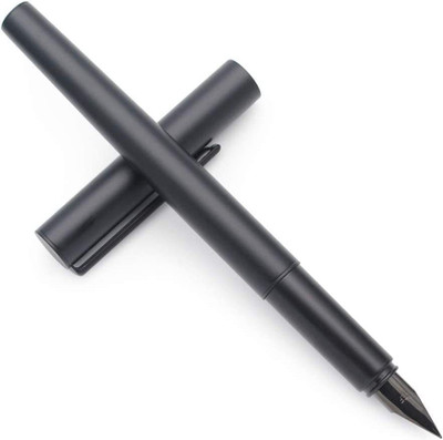 Gold Leaf 35 Stylish Matt Black Fountain Pen Extra Fine Nib Set Of 1 Pcs Fountain Pen(Ink Color - Blue)