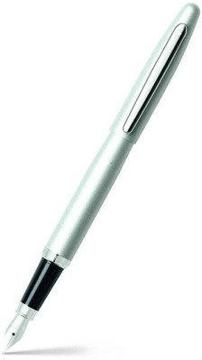 SHEAFFER VFM | E9400 Strobe Silver With Chrome Trim (Fine Nib) | Premium Fountain Pen(Ink Color - Black, Blue)