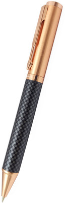UJJi Check Pattern Copper Cap Twist Open Metal Ball Pen(Ink Color - Blue )