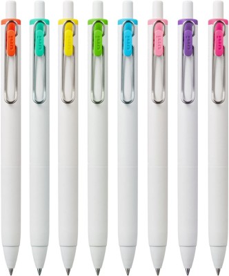uni-ball One UMN S 0.7mm Retractable Gel Pen | Waterproof & Smooth Flow Ink | Fast Drying Gel Pen(Pack of 8, Multicolor)