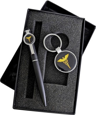 K K CROSI Doctor Pen and Keychain Pen Gift Set(Pack of 2, Blue Ink)