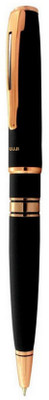 UJJi Matte Black Rose Gold Clip Metal Ball Pen(Ink Color - Blue )