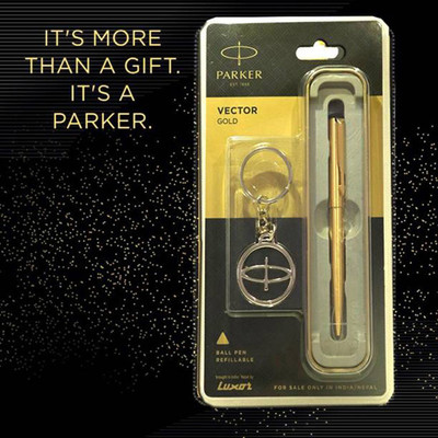 PARKER VECTOR GOLD GT BALLPOINT PEN Ball Pen(Ink Color - Blue)