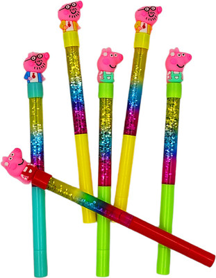 dishvy Peppa Pig Family Pen Gift Set(Pack of 6, Ink Color - Blue)